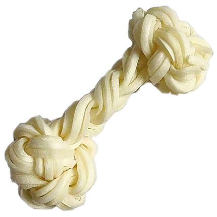 Hueso blanco con nudo en fideos NutraDog 5 unds.