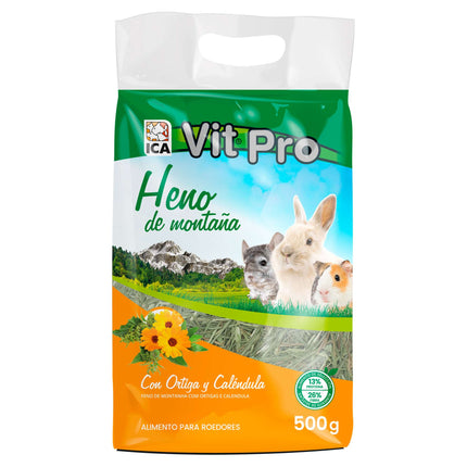 Heno de montaña con ortiga y caléndula VITPRO de 500 gramos (Pack de 6 uds)