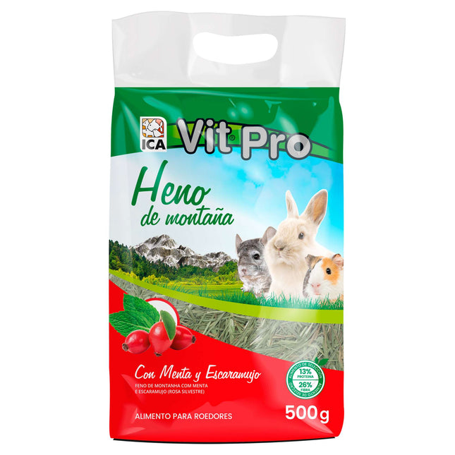 Heno de montaña con menta y escaramujo VITPRO de 500 gramos (Pack de 6 uds)