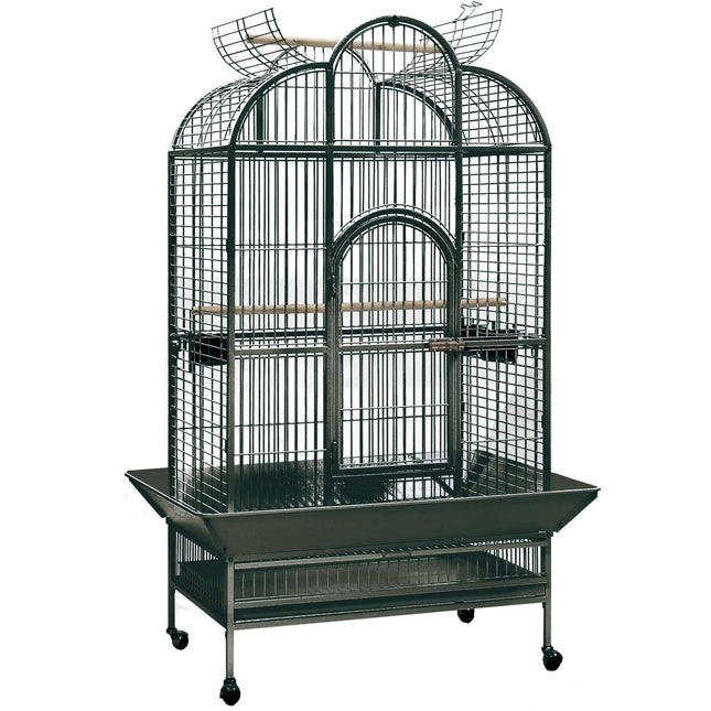 Jaula HOUSE gris forja para loros 175 cm.