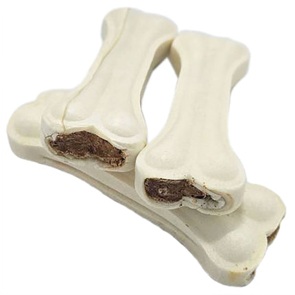 Huesos prensando de piel relleno de pollo NutraDog 20 unds.