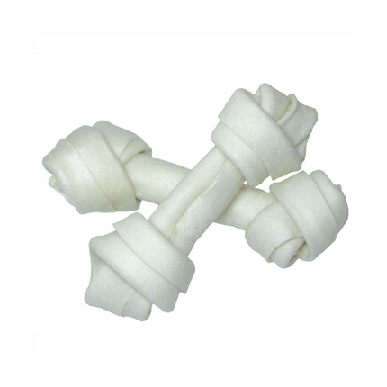Hueso blanco de piel con nudo de 20 cm