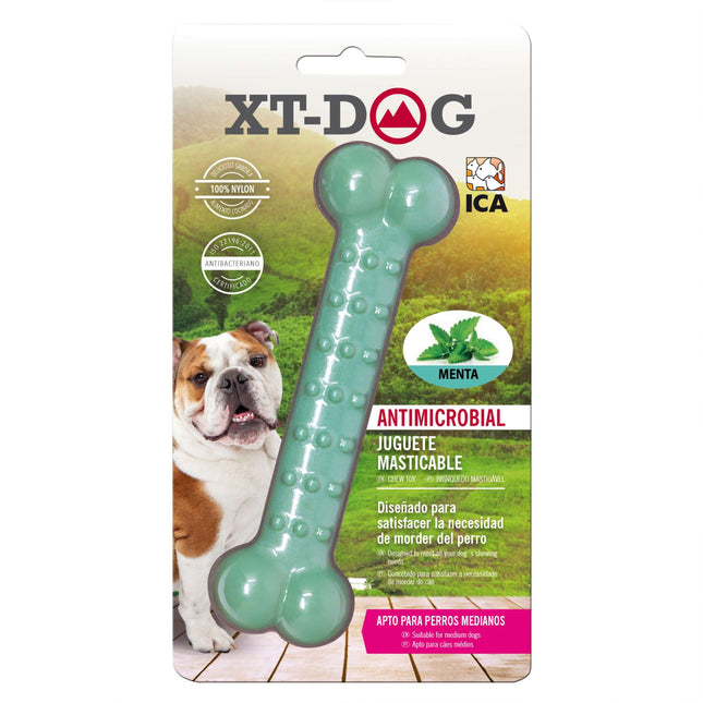 Huesito Dental Bone Nylon Menta de XT-DOG 15 cm.