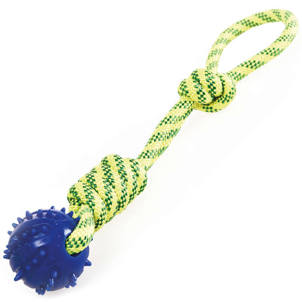 Tirador con pelota plástica dental XT-DOG 41 cm.
