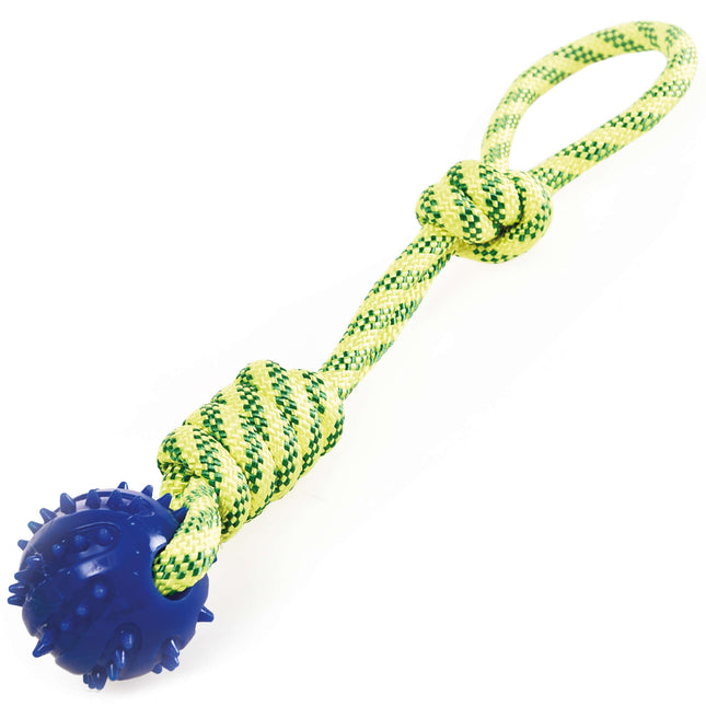 Tirador con pelota plástica dental XT-DOG 41 cm.