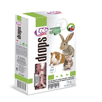 Golosina Drops, Snack de frutas del bosque "LOLO" 75 gramos