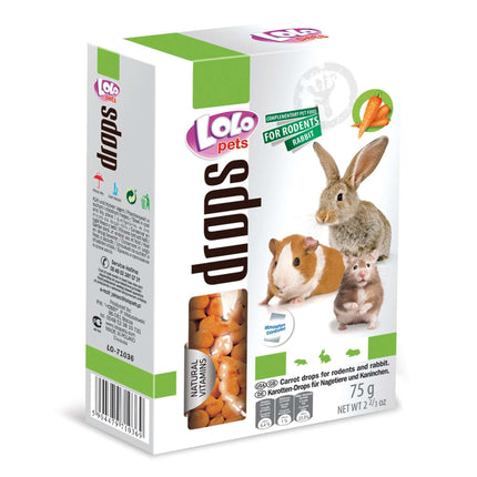 Golosina Drops, Snack de zanahoria "LOLO" 75 gramos