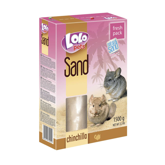 Lecho sanitario, arena para chinchillas "LOLO" 1.50 kg.