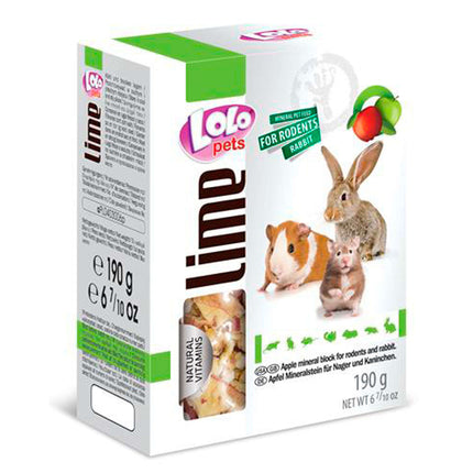 Bloque mineral con manzana para roedores "LOLO" 190 gramos