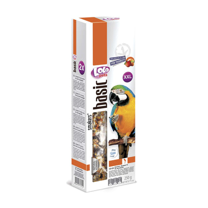 Barritas de frutas y nueces para loros "LOLO" 250 gramos