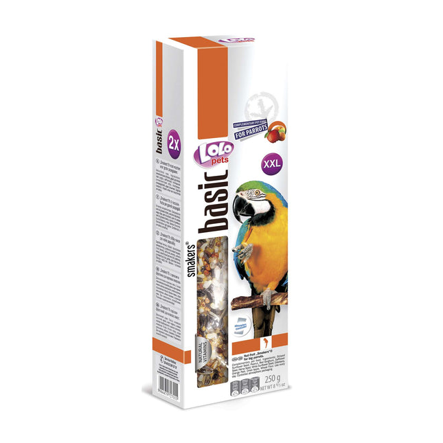 Barritas de frutas y nueces para loros "LOLO" 250 gramos