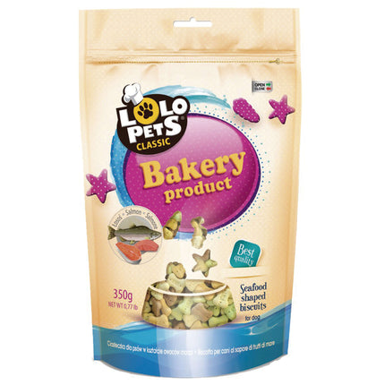 Galletas seafood con salmón LOLO de 350 gramos