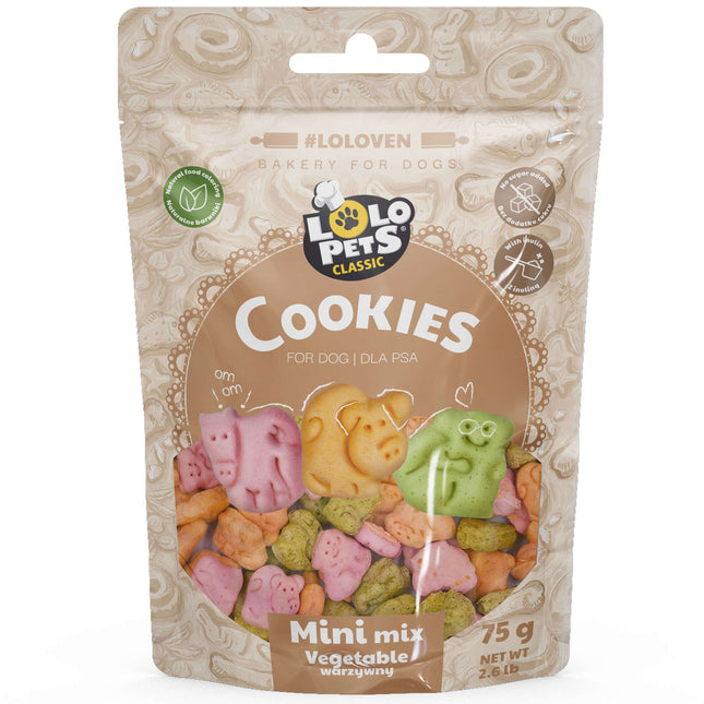 Mix de mini galletas de vegetales LOLO de 75 gramos
