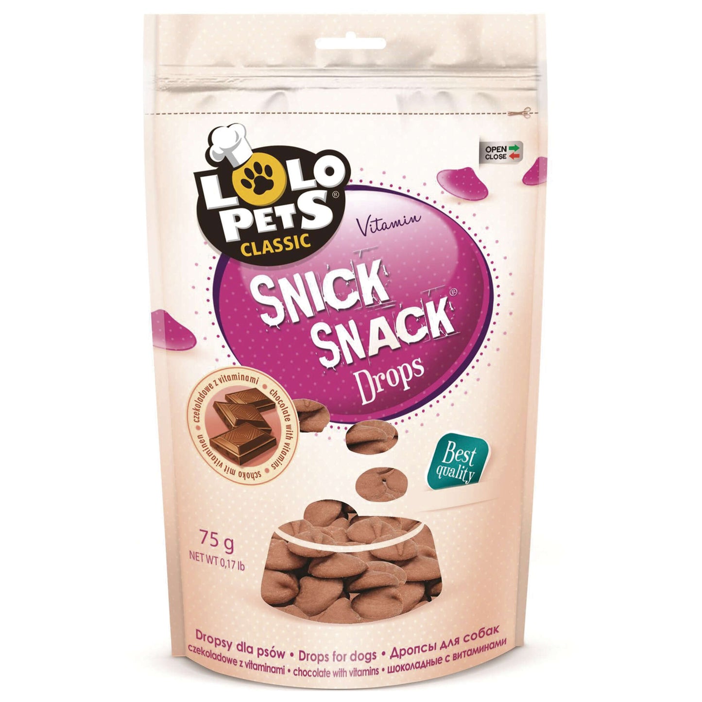 Drops de chocolate con vitaminas LOLO