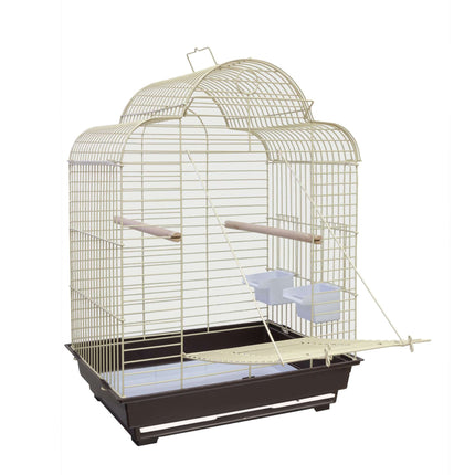 Jaulas NINFA beige y marrón para pájaros 71 cm.