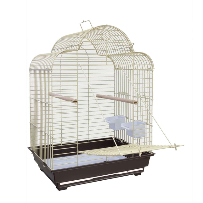 Jaulas NINFA beige y marrón para pájaros 71 cm.