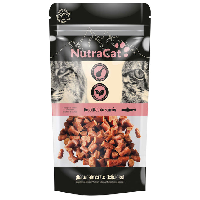 Bocaditos de salmón NutraCat de 30 gramos (Pack de 15 uds)