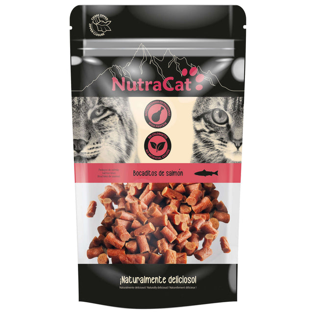 Bocaditos de salmón NutraCat de 50 gramos (Pack de 15 uds)