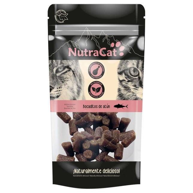 Bocaditos de atún NutraCat de 30 gramos (Pack de 15 uds)