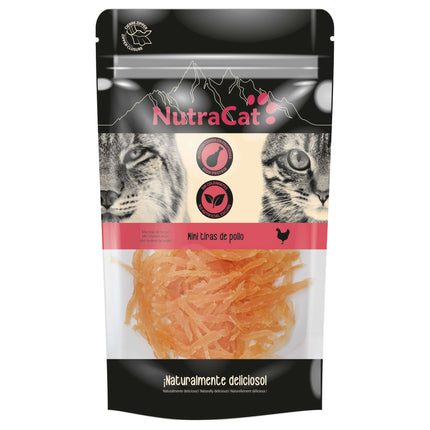 Mini tiras de pollo NutraCat de 50 gramos (Pack de 15 uds)