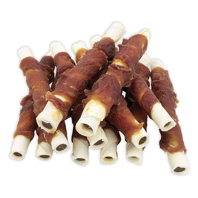 Rollitos de pato con extremos rellenos NutraDog 1 kg.