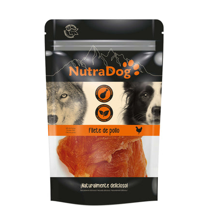 Snack filetes de pollo NutraDog - 100 gramos (Pack de 12 uds)