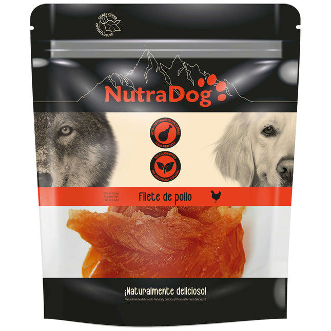 Snack filetes de pollo NutraDog - 350 gramos (Pack de 6 uds)