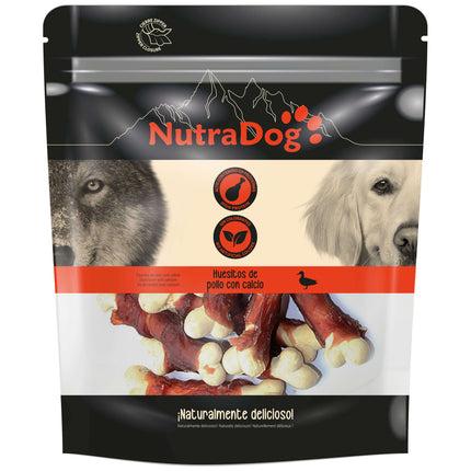Snack huesitos de pato con calcio NutraDog - 350 gramos (Pack de 6 uds)