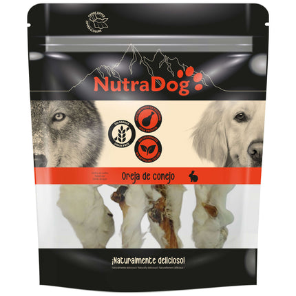 Orejas de conejo NutraDog - 350 gramos (Pack de 6 uds)