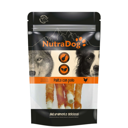 Palitos con pollo NutraDog de 100 gramos (Pack de 12 uds)