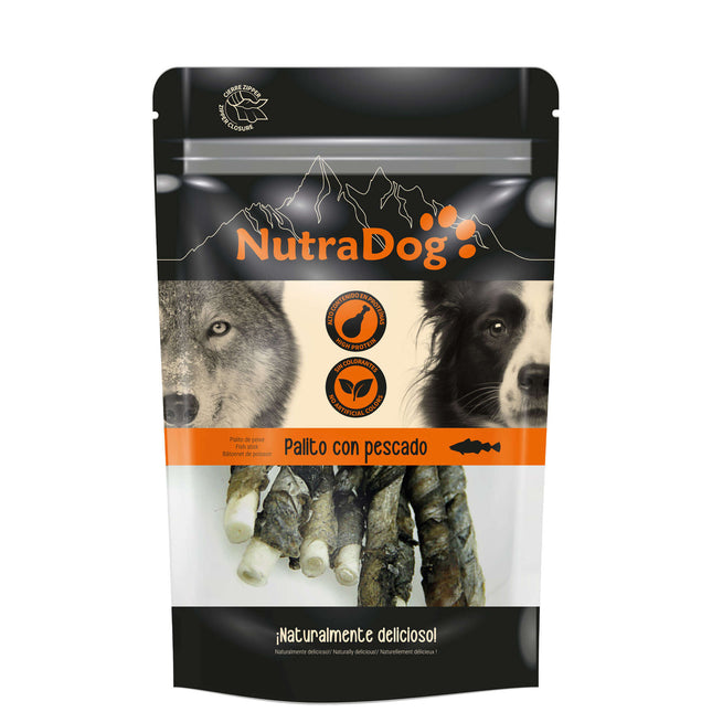 Palitos con pescado NutraDog - 350 gramos (Pack de 6 uds)