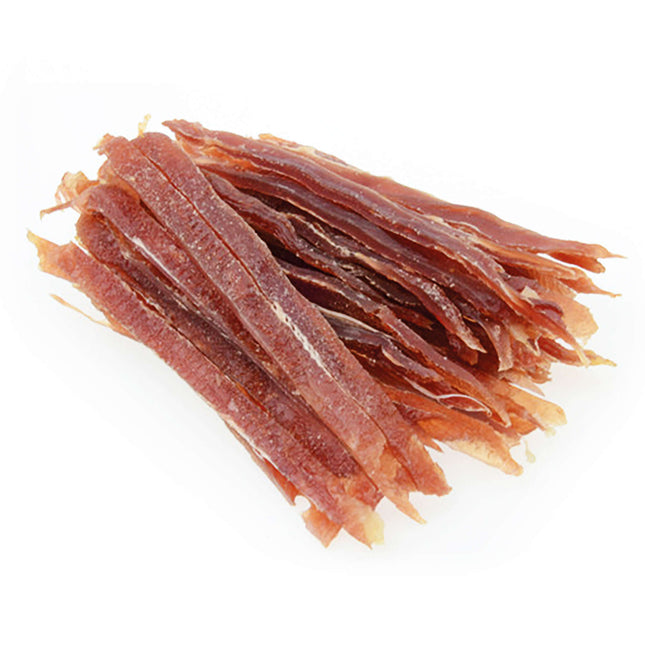 Snack tiras de pato NutraDog 1 kg.
