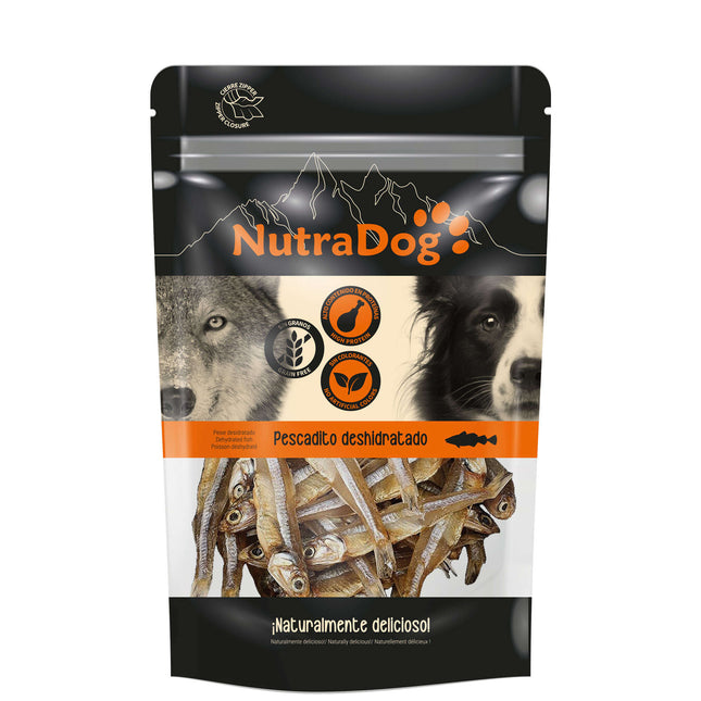 Pescaditos deshidratados NutraDog - 100 gramos (Pack de 12 uds)