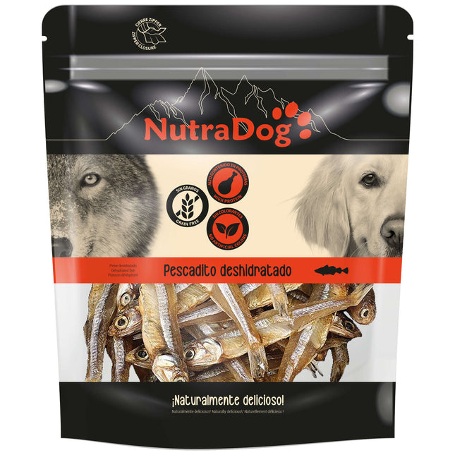 Pescaditos deshidratados NutraDog de 350 gramos (Pack de 6 uds)