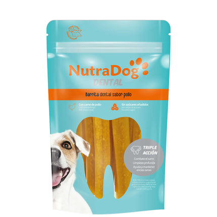 Barritas sabor pollo NutraDog DENTAL  (Pack de 12 uds)