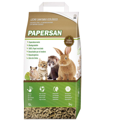 Papersan lecho sanitario ecológico de 10 litros (Pack de 4 uds)