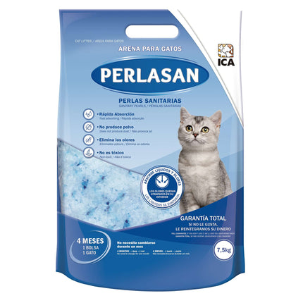 Lecho sanitario PERLASAN de 7,5 kg para gatos (Pack de 2 uds)