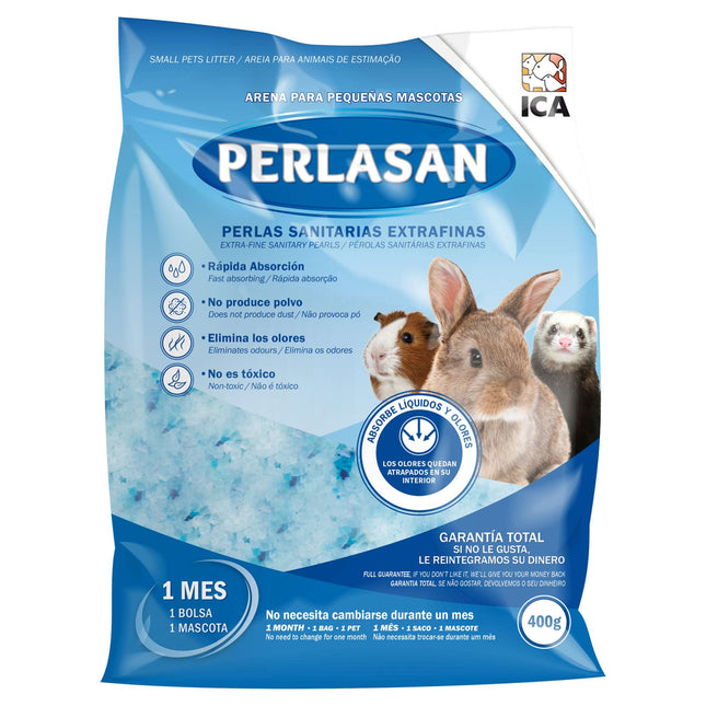 Lecho sanitario Perlasan para roedores de 400 gramos (Pack de 6 uds)