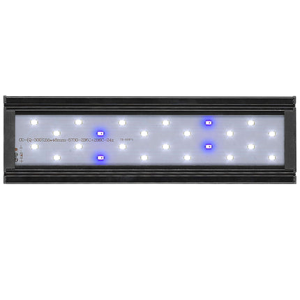 Pantalla Aqualed Génesis luz azul+blanca - Negra 47 cm.