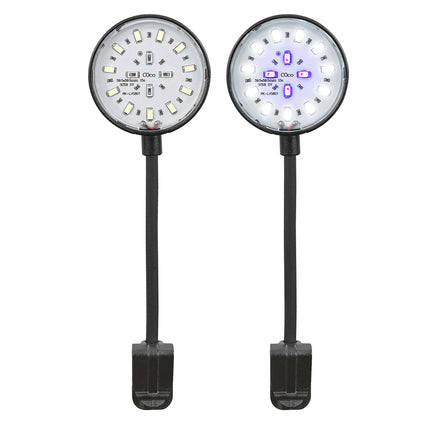 Lampara Aqualed Génesis Round luz azul+blanca - Negra 8.00W