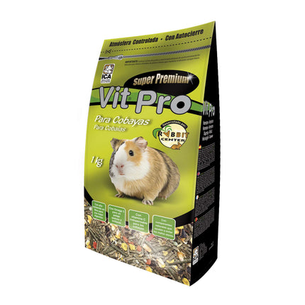 Alimento para Cobayas con cierre Zip Vit Pro en Bolsa 1.000 gramos (Pack de 6 uds)