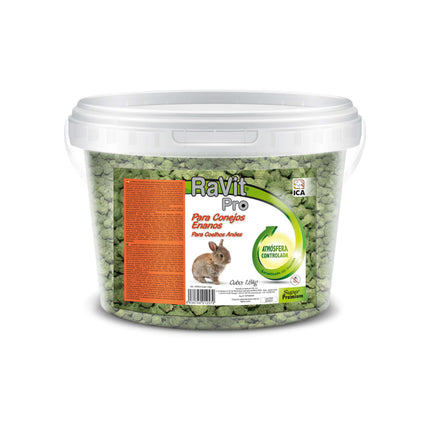 Alimento para conejos enanos RaVit Pro en cubo 1.800 gramos