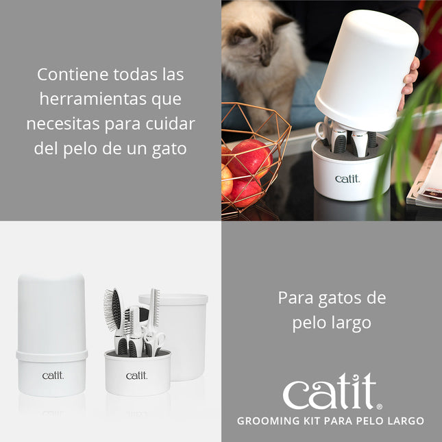 Catit Grooming Kit, Pelo Largo