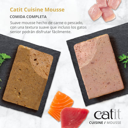 Catit Cuisine Mousse de Pescado de Mar de 90g (Pack de 12 uds)