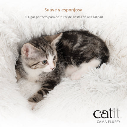 Catit Cama Fluffy, Blanca
