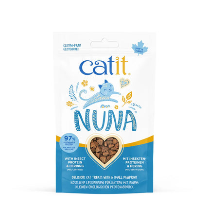 Catit Nuna Snack Proteína Insecto y Arenque - 60g (Pack de 8 uds)