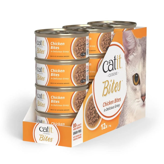 Catit Cuisine Bites de Pollo de 75g (Pack de 12 uds)