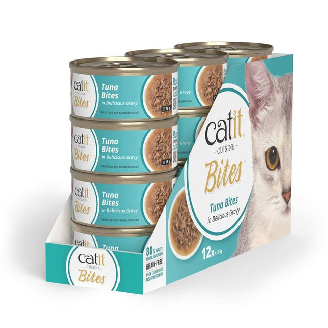 Catit Cuisine Bites de Atún de 75g (Pack de 12 uds)