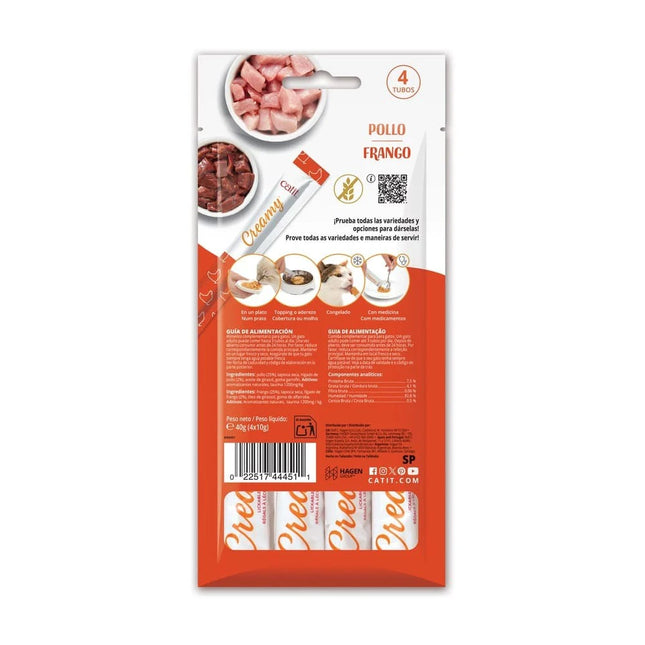Catit Creamy Pollo - 4x10g (Pack de 12 uds)