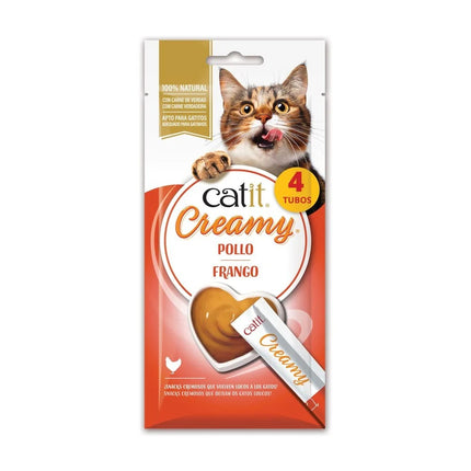 Catit Creamy Pollo - 4x10g (Pack de 12 uds)